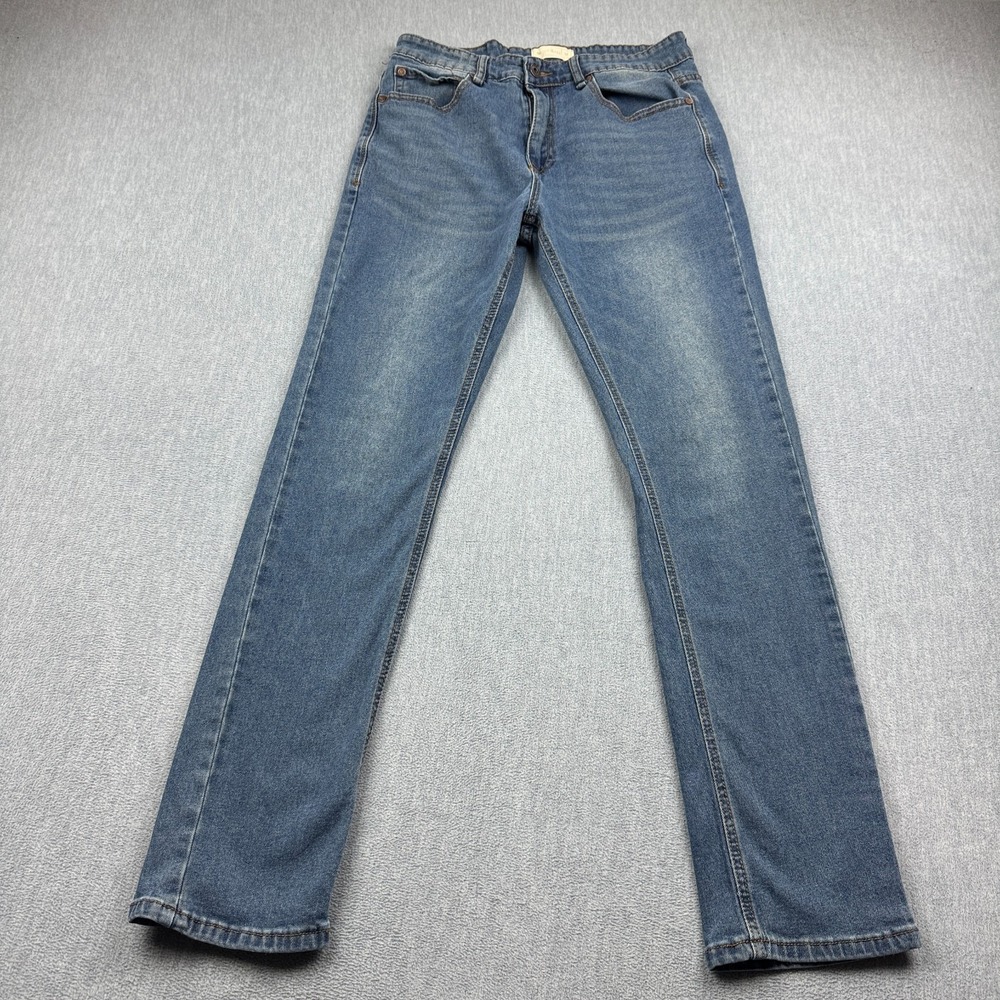 Smith & Mills Jeans Mens 34X32 Fit 32X32 Blue Denim Stretch Straight Pockets